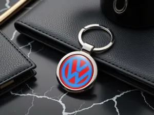 VW Portachiavi Elegante Stile in Lega Metallica Lucida